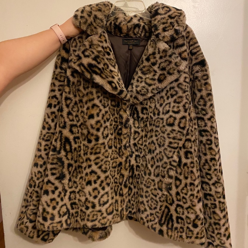 Anthropologie Leopard Fur Coat 2x